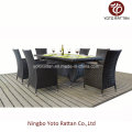 Outdoor Wicker Dining Set with 6 Chairs (1112)